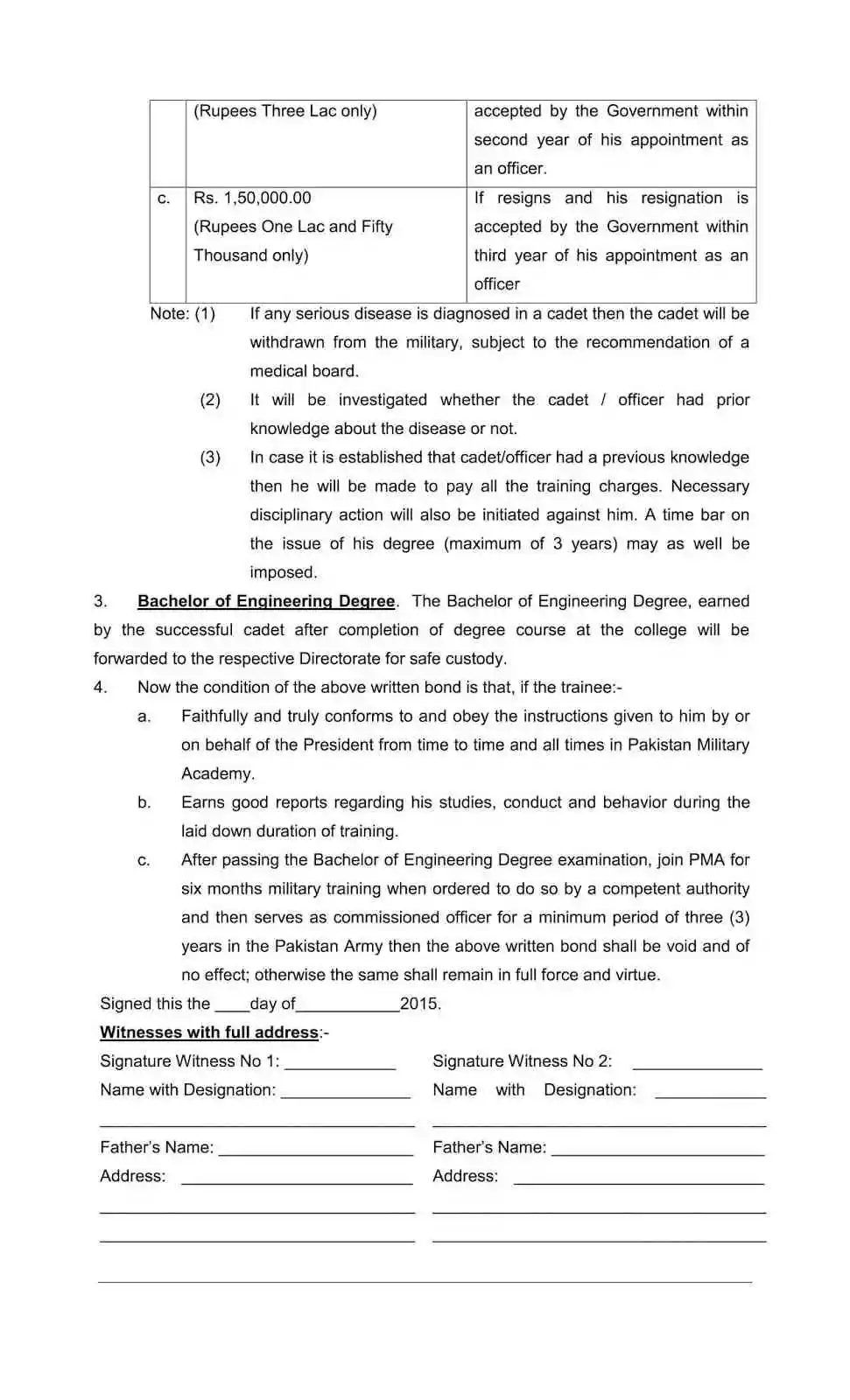 2-Paying Cadet Surety Bond