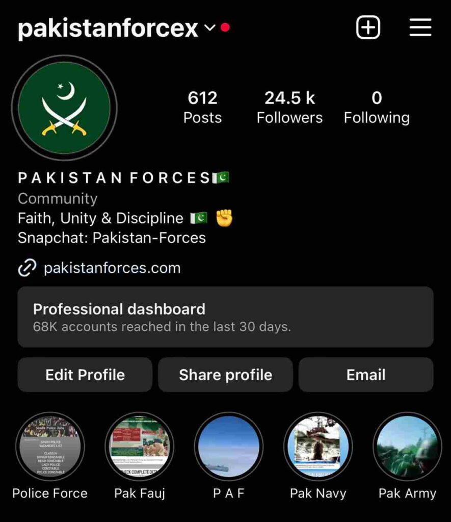 Pakistan Forces Instagram @pakistanforcex